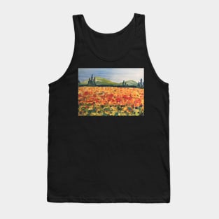 Flower field landscape Tank Top